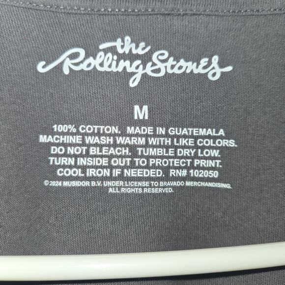 Rolling Stones Graphic Retro 70's Vibe Festival Skinny Fit Grey Medium T-Shirt - Picture 4 of 4